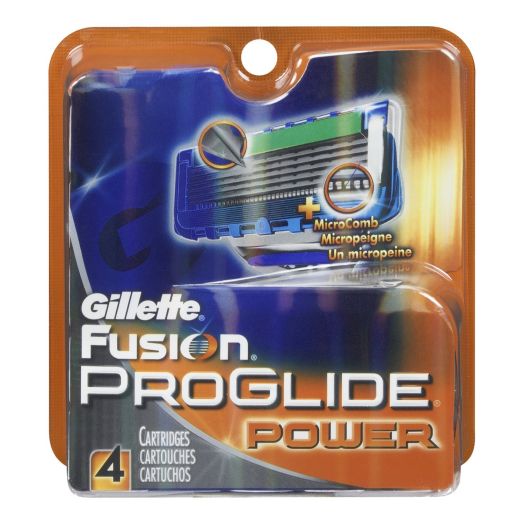 Gillette Fusion ProGlide Power Men's Razor Blade Refills 4 Count