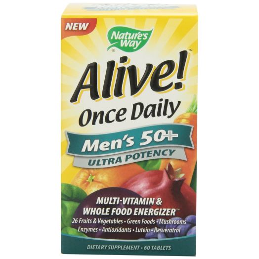 Nature's Way Alive Once Daily Men's 50+ Multi Ultra Potency, Tablets, 60-Count