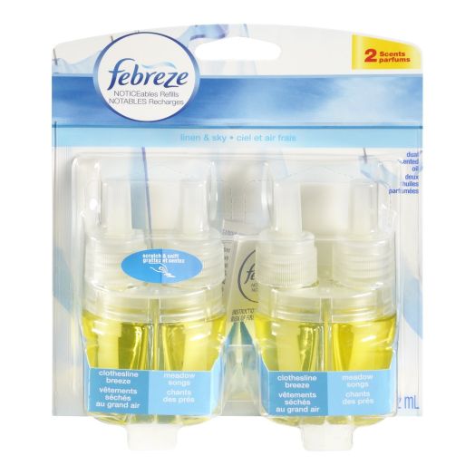 Febreze Noticeables Air Freshener Refill, Linen and Sky, 1.758 Ounce, 2 Count