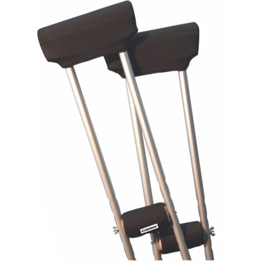 Crutcheze Black Underarm Crutch Pad and Hand Grip Covers with Comfortable Padding, Washable, Breathable, Moisture Wicking, Antibacterial, Designer Fashion Orthopedic Products Accessories
