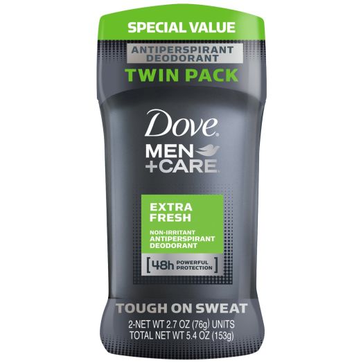 Dove Men+Care Antiperspirant and Deodorant, Extra Fresh 2.7 Ounces (Pack of 2)