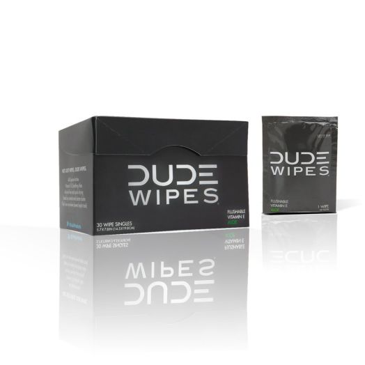 Dude Wipes - Flushable Wipes, with Aloe Vera, Singles for Travel (30 Each)