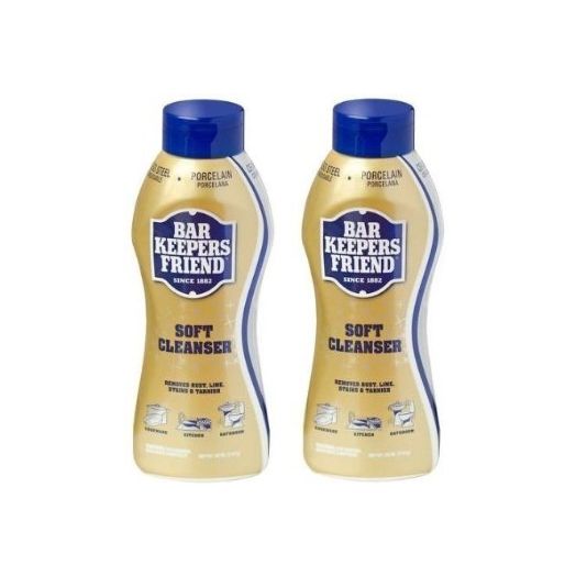 (2 Pack) Bar Keepers Friend Soft Cleanser for Stainless Steel / Porcelain / Ceramic / Tile / Copper - 13 Oz. Each