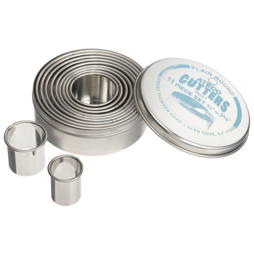 Ateco 5357 11 Piece Plain Round Cutter Set