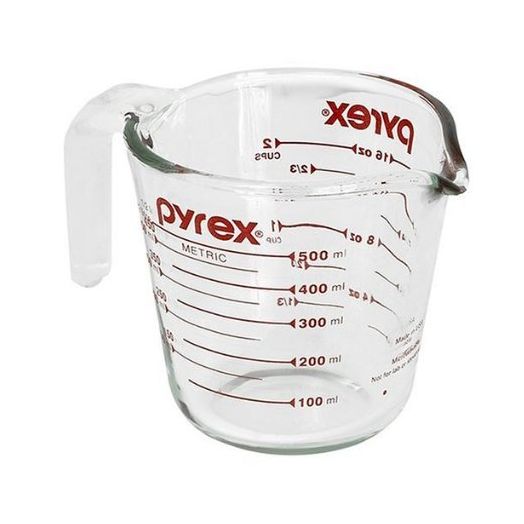 Pyrex Prepware 2-Cup Measuring Cup, Red Graphics, Clear