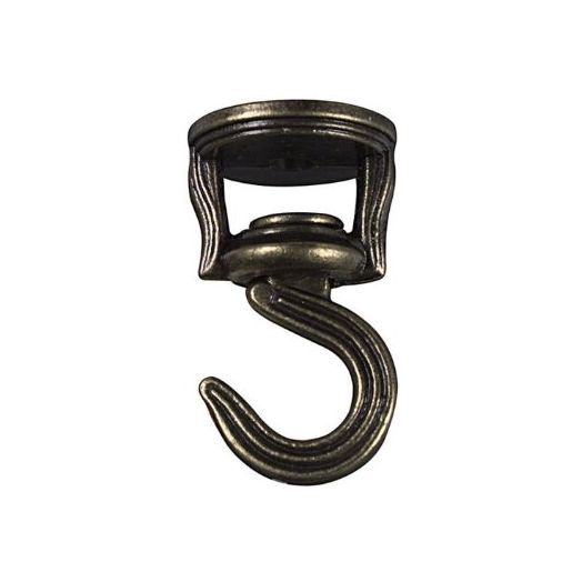 Stanley Hardware V2673 2-Inch Swivel Swag Hook, Antique Brass