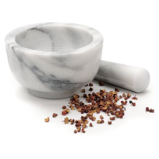 RSVP White Marble Mortar and Pestle