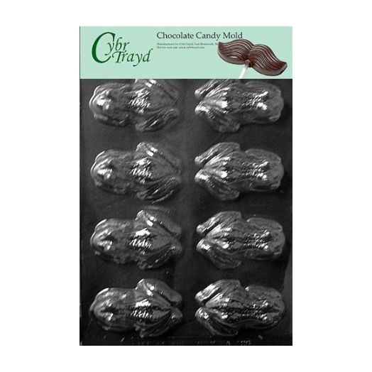 Cybrtrayd A126 Frog Chocolate Candy Mold with Exclusive Cybrtrayd Copyrighted Chocolate Molding Instructions