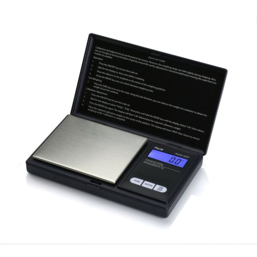 American Weigh Scales AWS-600-BLK Digital Personal Nutrition Scale, Pocket Size, Black