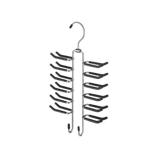 Whitmor 6021-187 Ebony Chrome Swivel Tie Hanger with Belt Loops