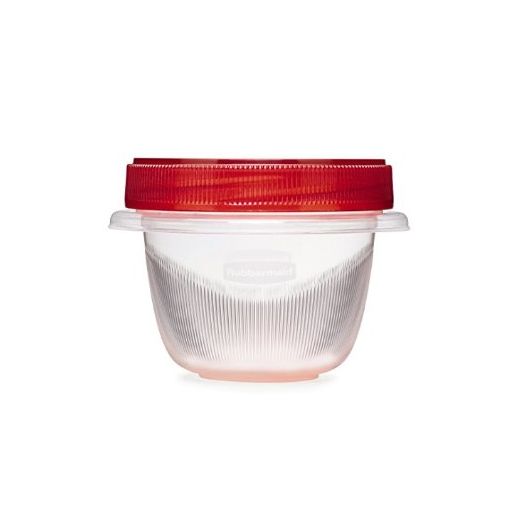 Rubbermaid TakeAlongs Twist and Seal Food Storage Containers, 1.2-Cup, Clear, Set of 4