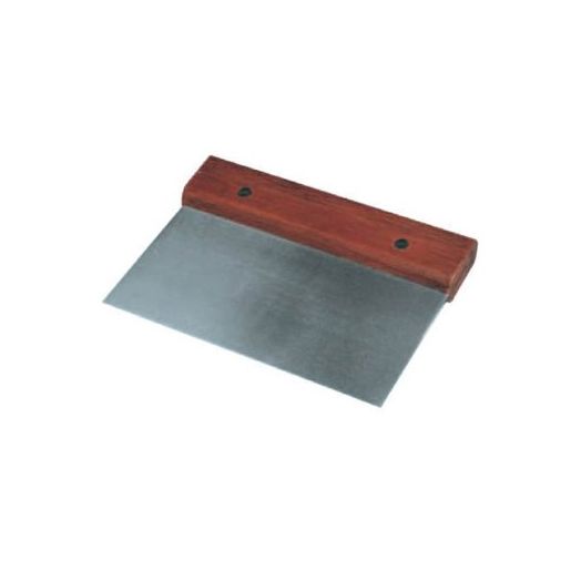 Winware Stainless Steel Dough Scraper with Wood Handle