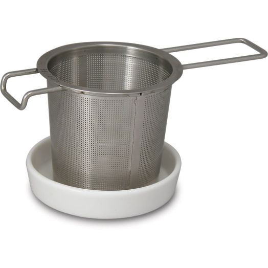 FORLIFE Extra-fine Tea Infuser and Porcelain Dish Set