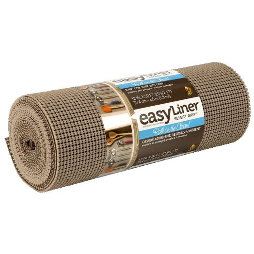 Duck Brand 1100731 Select Grip Easy Liner Non-Adhesive Shelf Liner, 12-Inch x 20-Feet, Taupe