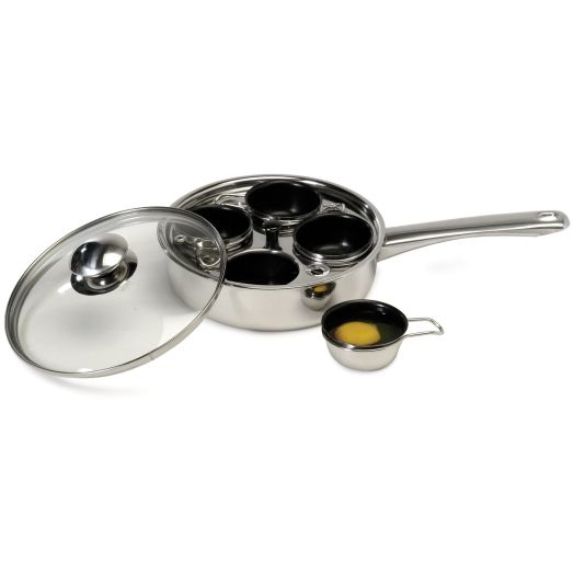 Excelsteel 18/10 Stainless 4 Non Stick Egg Poacher