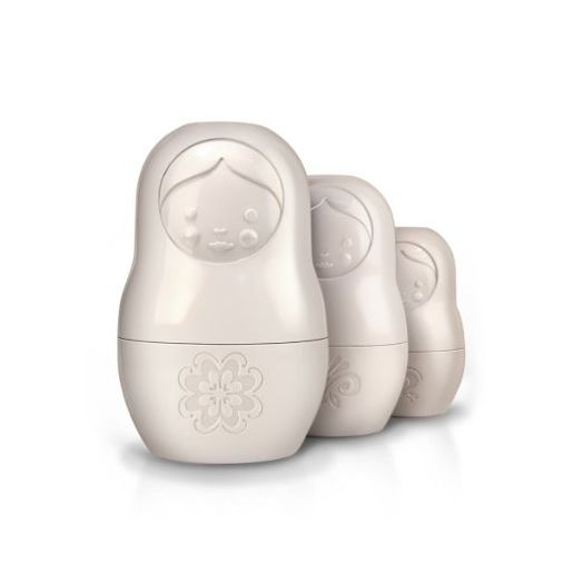 Fred and Friends M-CUPS Measuring Matroyshkas, Set of 6 Dry Measure Cups, White