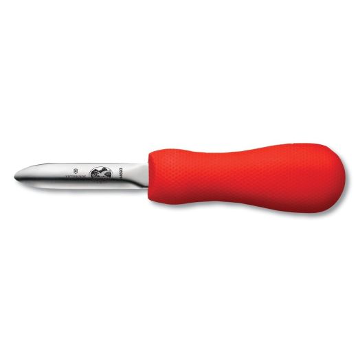Victorinox Oyster Knife 2-3/4-Inch Hooked Tip New Haven Style Blade, Red SuperGrip Handle