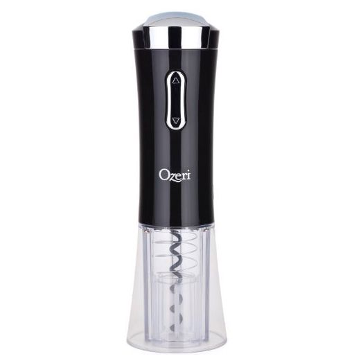 Ozeri Nouveaux Electric Wine Opener with Removable Free Foil Cutter, Elegant Black | Ozeri