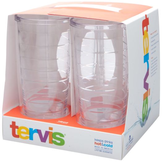 Tervis 4-Pack Tumbler, 16-Ounce, Clear