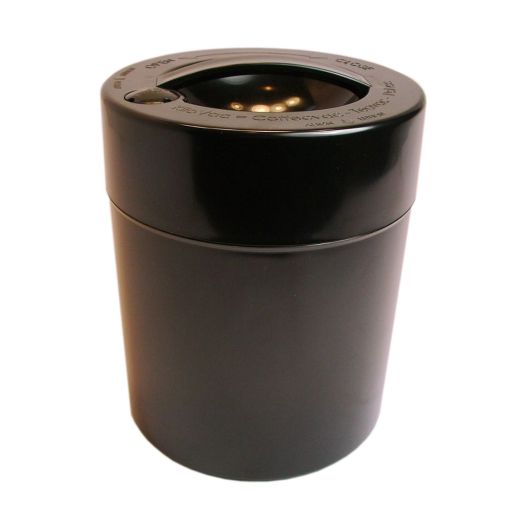 Tightvac Kilovac 2.2 Pound Vacuum Sealed Dry Goods Storage Container, Solid Black Body/Cap
