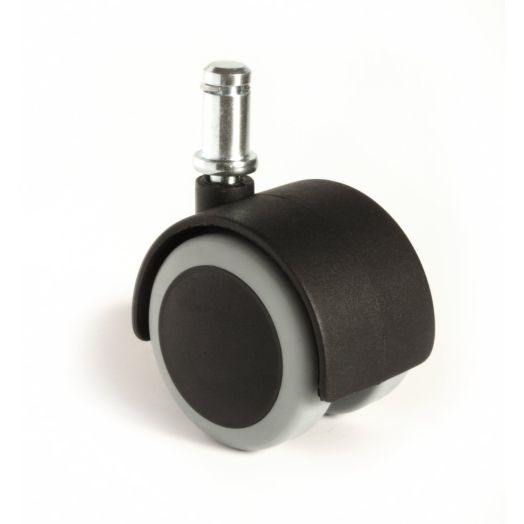Slipstick CB680 2 Inch Floor Protecting Rubber Office Chair Caster Wheels (Set of 5) Standard Stem Size - Black/Gray