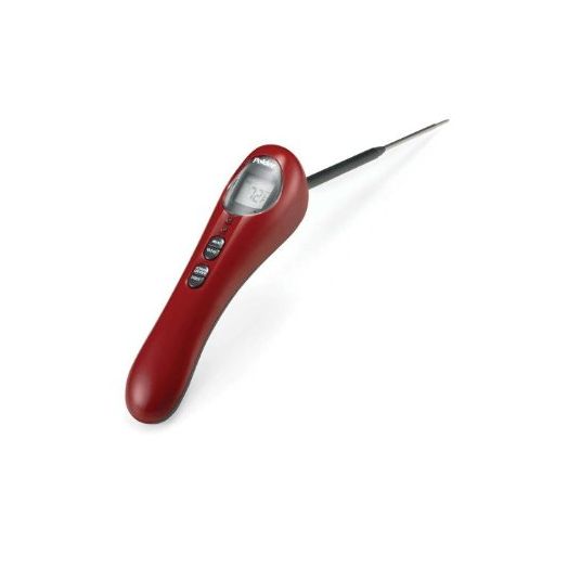 Polder Safe-Serve Instant Read Kitchen Thermometer with Torch, Red