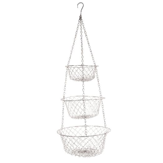 Fox Run Brands Hanging Basket, White