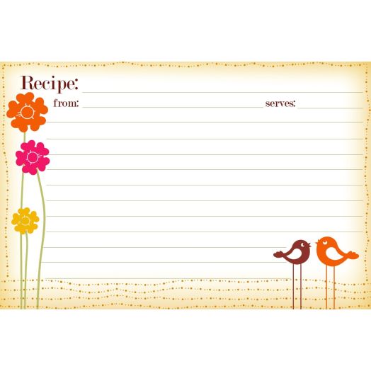 Meadowsweet Kitchens Recipe Card Set - Singing Birds
