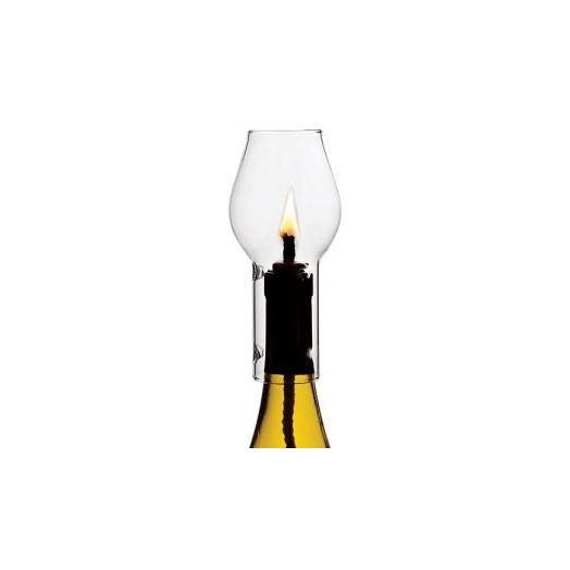 Multi-Colored Glass Wine Candle Chimney Set