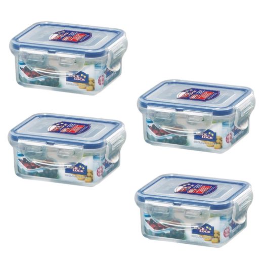 Lock and Lock, No BPA, Water Tight, Food Container, 0.7-cup, 0.6-oz, Pack of 4, HPL805