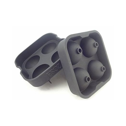 Froz Ice Ball Maker - Novelty Food-Grade Silicone Ice Mold Tray With 4 X 4.5cm Ball Capacity