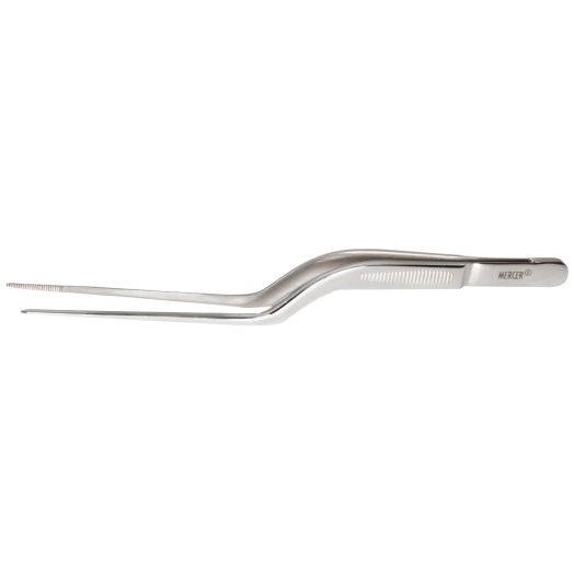 Mercer Culinary 18-8 Stainless Steel Offset Tweezer Precision Tongs, 6-1/2-Inch