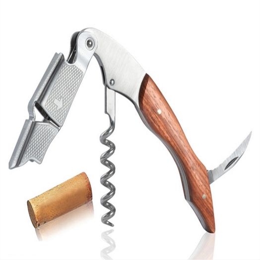 Waiters Corkscrew by HiCoup – Professional Grade Natural Rosewood All-in-one Corkscrew, Bottle Opener and Foil Cutter, the Favoured Choice of Sommeliers, Waiters and Bartenders Around the World