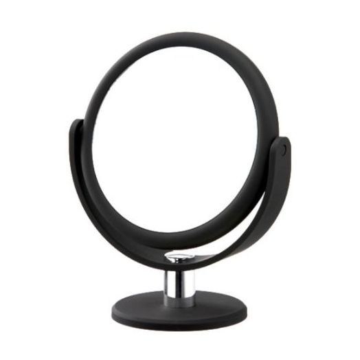 Danielle Midnight Matte Round Tall Stand Vanity Mirror