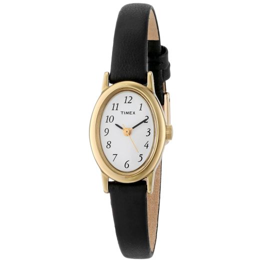 Timex Women's T21912 Cavatina Gold-Tone Watch with Leather Band