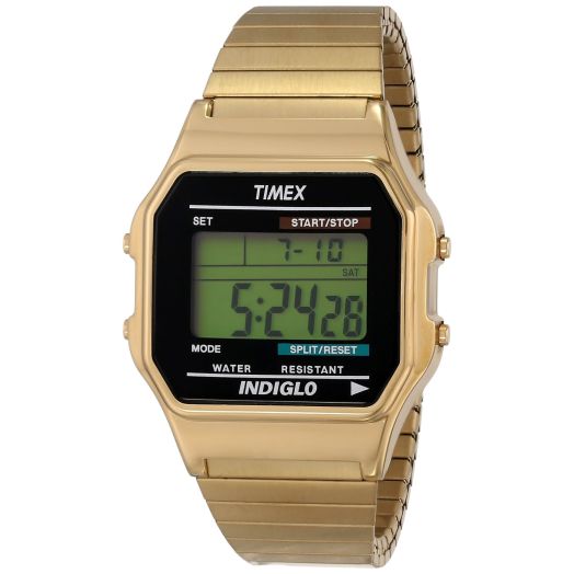 Timex Men's Classic Digital Gold-Tone Expansion Band Watch #T78677