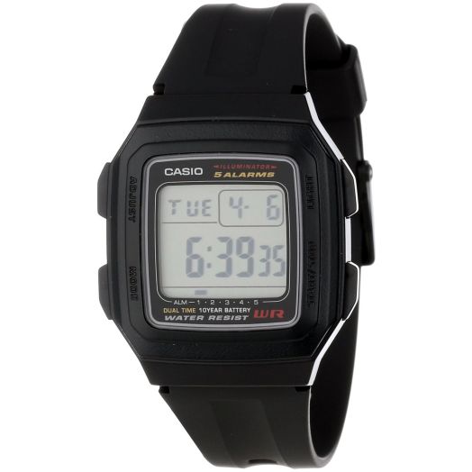 Casio Men's F201WA-1A Black Resin Digital Sport Watch