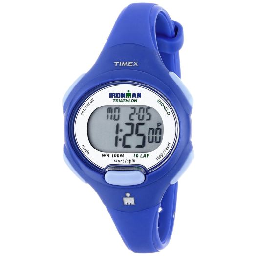 Timex Women's T5K784 Ironman Blue Resin Sport Watch