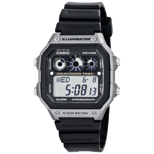 Casio Men's AE-1300WH-8AVCF Illuminator Digital Display Quartz Black Watch