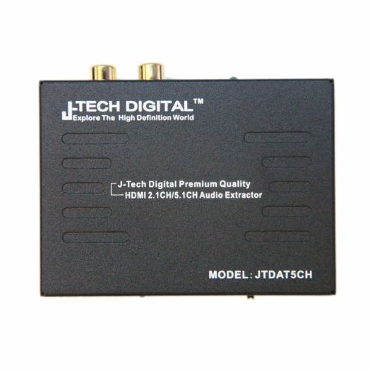 J-Tech Digital Premium Quality 1080P HDMI To HDMI + Audio (SPDIF + RCA Stereo) Audio Extractor Converter