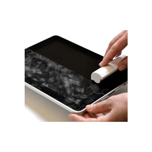 iRoller: A liquid free, reusable touch screen cleaner for the removal of oily fingerprints, smudges and bacteria from touchscreen devices.