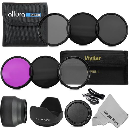 58MM Must Have Lens Filter Accessory Kit for CANON EOS Rebel T5i T4i T3i T3 T2i T1i DSLR Camera - Includes: 58MM Vivitar Filter Kit (UV, CPL, FLD) +