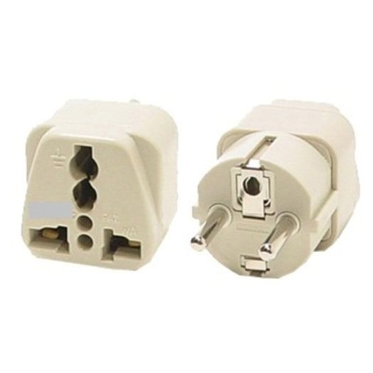 VCT VP-109 Universal Travel Grounded Plug Adapter For Germany, Spain, Netherlands, Russia