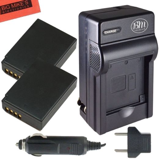Pack of 2 LP-E10 Batteries and Battery Charger Kit for EOS 1100D, EOS Rebel T3, Rebel T5, EOS Kiss X50 + More!!