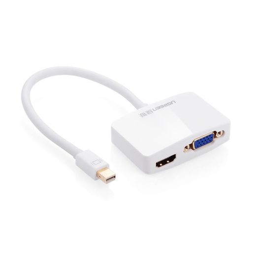 Ugreen Mini Displayport Adapter Mini Displayport to HDMI VGA Adapter Converter Premium ABS Case Compatible for Apple Macbook, Macbook Pro, iMac, Macb