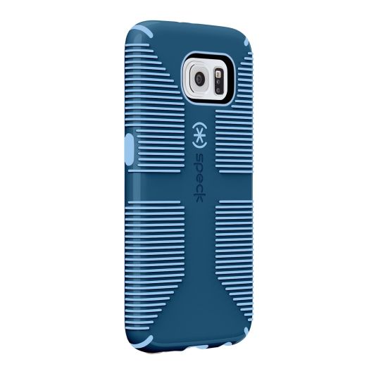 Speck Products CandyShell Grip Case for Samsung Galaxy S6 - Carrying Case - Frustration-Free Packaging - Harbor Blue/Periwinkle Blue