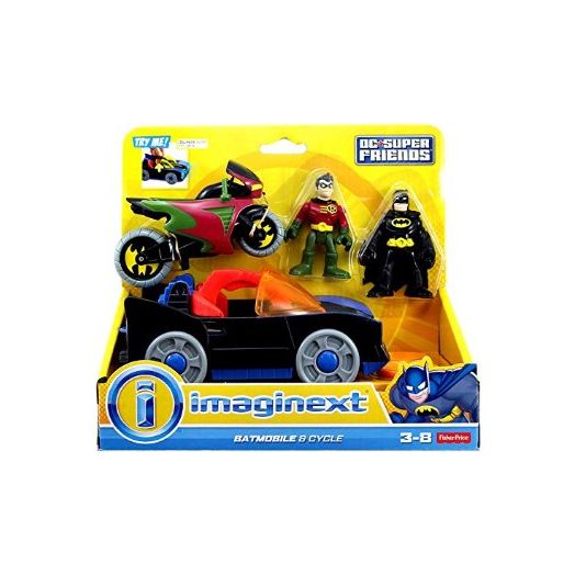 Fisher-Price DC Super Friends Imaginext Batmobile and Cycle Toy