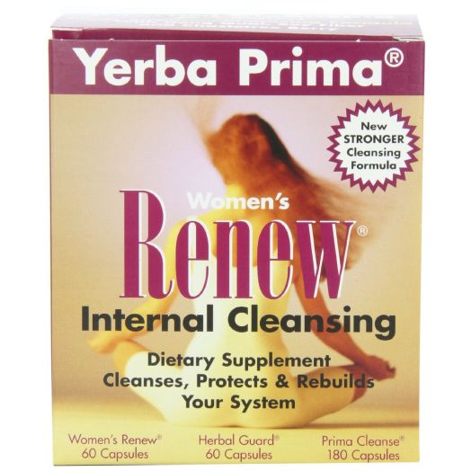 Yerba Prima Women's Renew Internal Cleansing, 60 capsules each of Renew, herbal Guard and 180 Capsules of Prima Cleanse