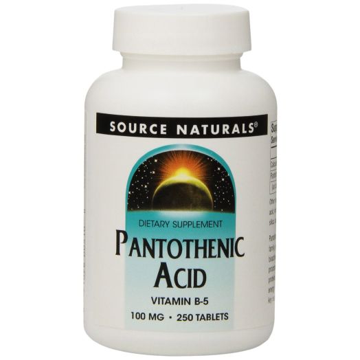 Source Naturals Pantothenic Acid, 100mg, 250 Tablets