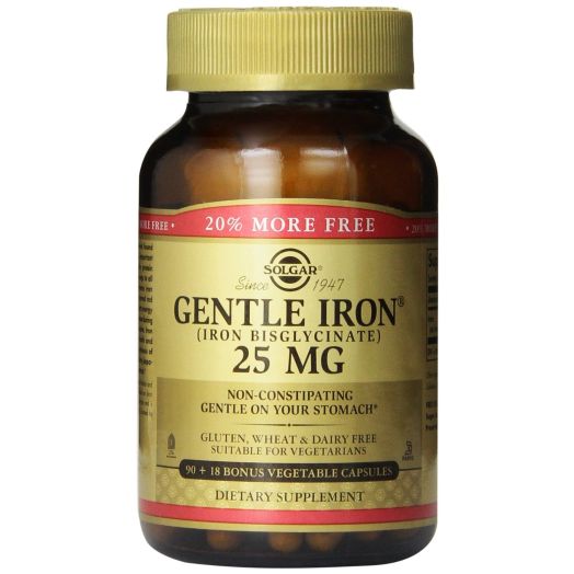 Solgar - Gentle Iron, 25 mg, 90 veggie caps